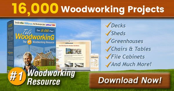 Ted’s Woodworking advertisement for its paid project collection