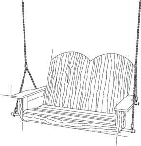 Outdoor porch swing project