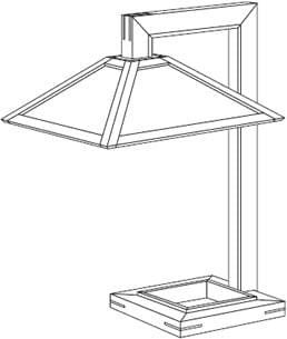 Table Lamp and Shelves